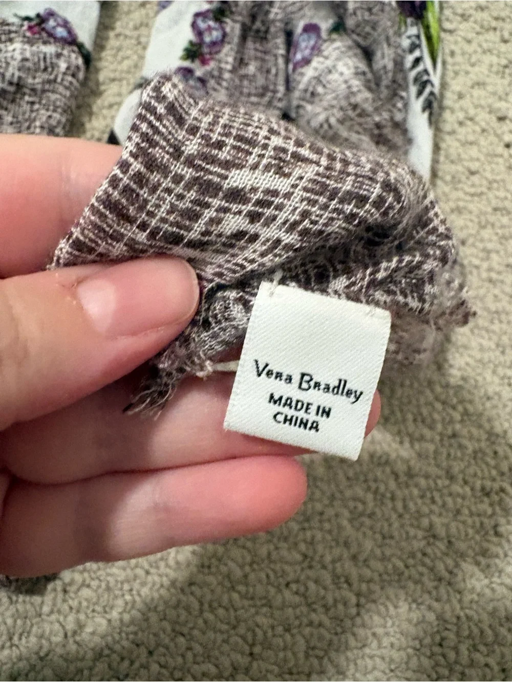 Vera Bradley Soft Fringe Floral Scarf